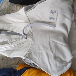 Under Armour Cream and Gray Pullover
